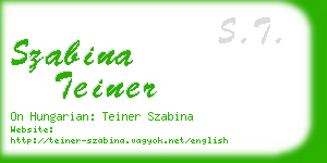 szabina teiner business card